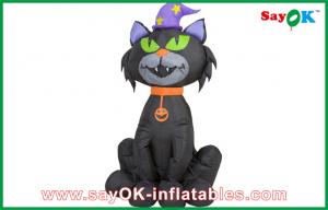 China Black Halloween Event Inflatable Cat Halloween Inflatable Cat Decoration For Fun on sale