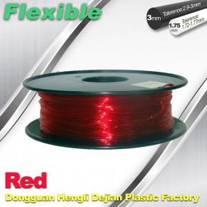 China Elastic / Rubber Flexible 3d Printer Filament 1.75mm / 3.0mm 1.3Kg / Roll Filament on sale