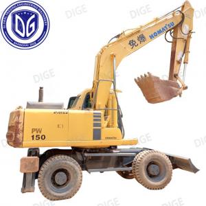 Quality Komatsu PC150W 15 Ton Used Wheel Excavator Hydraulic Driving wholesale