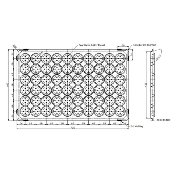 RK Bakeware China Foodservice NSF Aussie Meat Pie Pallet Tray
