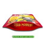 Customized Logo Metallic Resealable Stand Up Pouch With Small Frosted Window