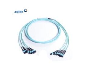 Quality 12 Core SM MM MPO MTP Patch Cord With Push Pull Latching Structure wholesale