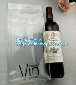 Quality Ice gel pack PVC Can bottle wine cooler bag, Promotional PVC Ice bag for wine, recyclable clear tall PVC wine ice bag wholesale