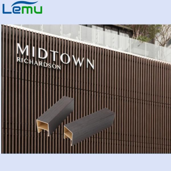 2.9m Black Nano Sheet 3D Insulated Slat Wood WPC Wall Panel for Indoor Decoration