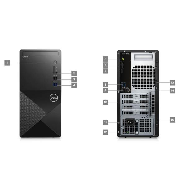 Dell Vostro 3910 Intel Core Gen12 i5-12400 8G RAM 1T HDD DVD-ROM Desktop Computer