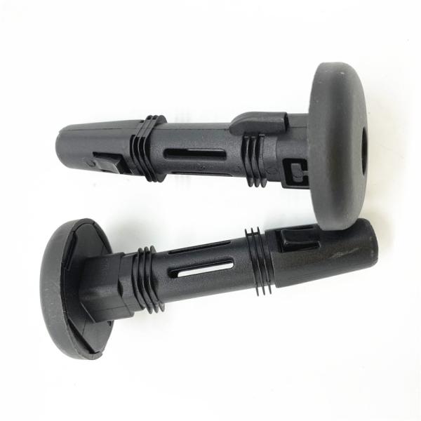 Car seat adjustable backseat headrest guide with button plastic headrest guide for truck seat with Dia. 128mm