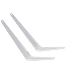 L Type Floating Metal Bookshelf Brackets / Bookcase Wall Bracket Quick Installation