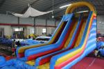 Customized Size Large Inflatable Slide Dry N Wet Slide With Pool For Amusement