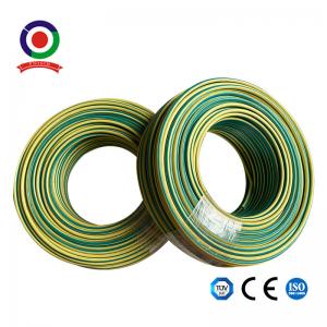 China Green Yellow 12 Awg 4mm2 Copper Grounding Wire For Solar Panel on sale