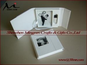 Quality Leather Photo Storage Box with USB Gift Box wholesale