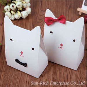 Quality Custom New Design Dog Head shape Paper box for candy or gift wholesale
