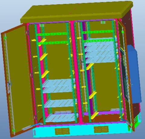 SS304 AC220V Air Conditioner Telecom Outdoor Cabinet