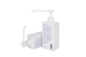 Quality 1.6cc Sanitizer Pump Bottle Square Shape Hdpe Leakproof Spray Hand Wash 500ml Container wholesale
