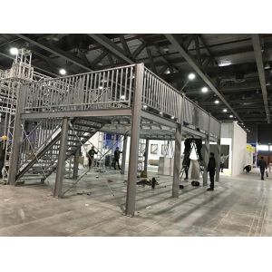 High Strength Metal Steel Structure Building Platform Luminate Glass Exterior