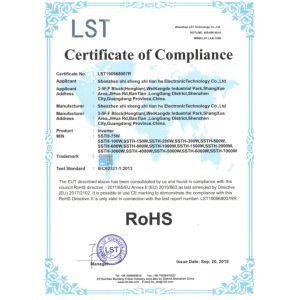 Shenzhen ShengShi TianHe Electronic Technology Co., Ltd. Certifications