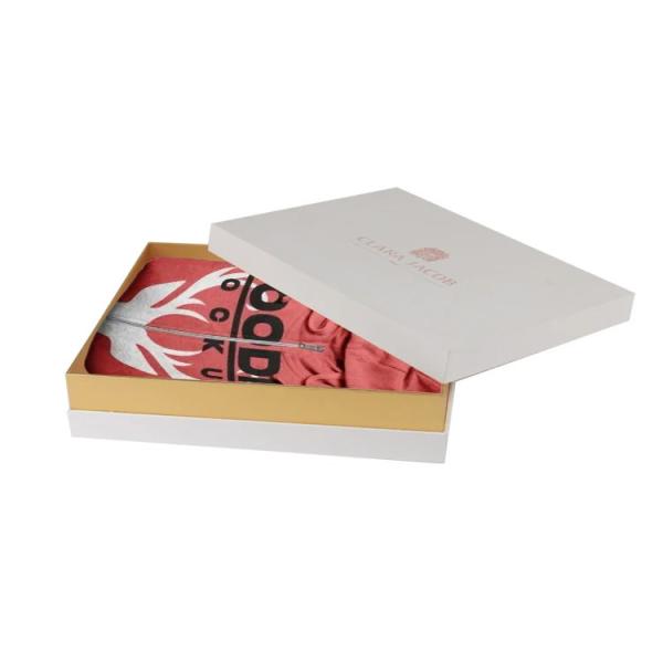 Luxury Customizable T Shirt Packaging Box Lid And Base Rigid Cardboard