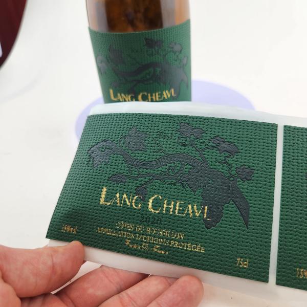 Private Custom Sticker Leather Monogram Name Wine Label Red Wine Label