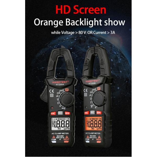 HT200A 2000 Counts AC Digital Clamp Meter by Habotest