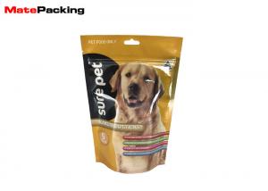 Quality Stand Up Pet Snack Food Packaging Bags , Dog Food Packaging Bag With Resealable Zipper wholesale