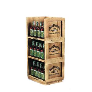 Quality Wooden Wine Display Stand Whiskey Bottle Organizer Cocktail Display Rack For Bar wholesale