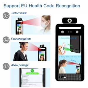 USB RS485 Face Recognition Temperature Scanner EU QR Scanner