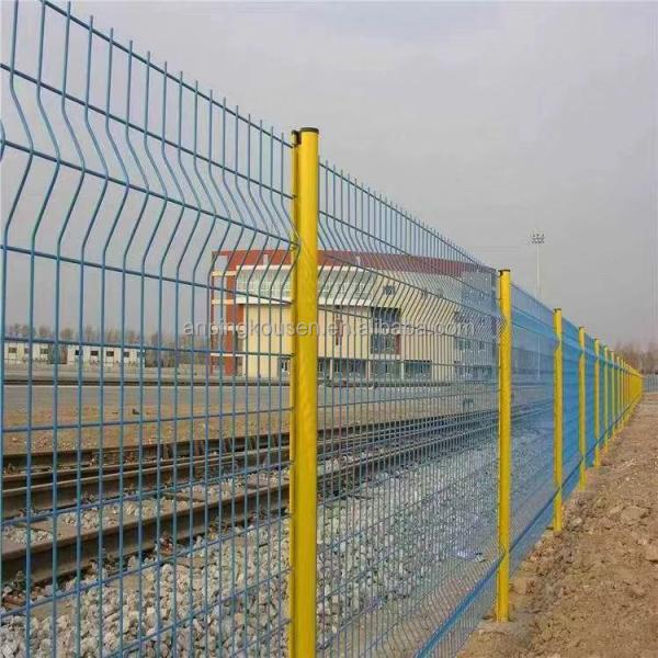 Reasonable Hot-dipped Galvanized PVC 3d Welded Wire Mesh Fence Panels for Metal Frame