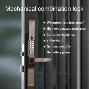 Quality Aluminium Waterproof Door Handle Smart Lock Anti Freezing Outdoor Sliding Door Lock wholesale