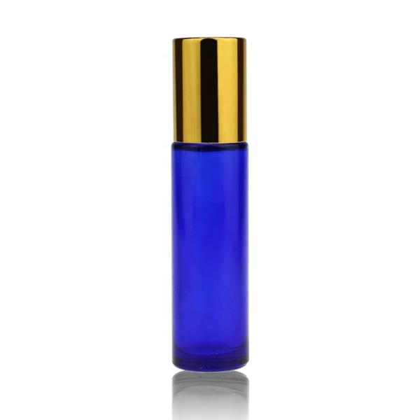 Blue OEM Perfume Oil Roll On Bottles Screw Cap 10ml Roller Ball Bottle