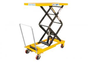 Quality Steel Foot Pump Hydraulic Lift Table , Durable Movable Double Scissor Lift wholesale