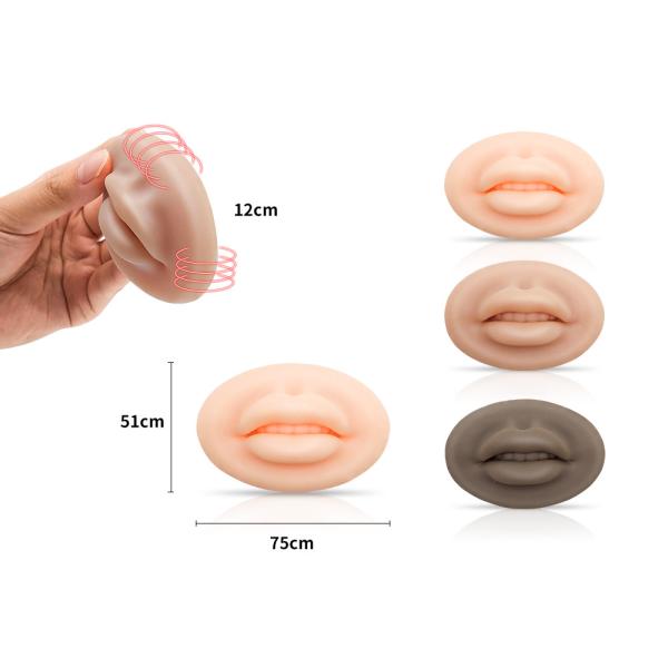PMU 42.8g Permanent Makeup Practice Skin Soft 3d Silicon Lip Mouth Microblading