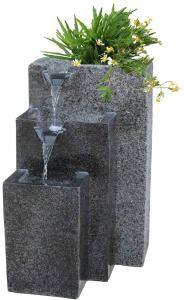 Quality Rock Cast Stone Water Fountain with LED Lights Three Tier with Low Splash Design for Garden/Patio/Balcony wholesale