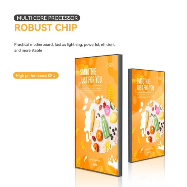 Aluminum 50 Inch Frameless Advertising Digital Signage Floor Standing Wall Mount