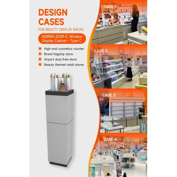 GDR05-JC09-C Retail Display Rack with Black Edge Banding and Optimized Display Space for Fashion Boutique