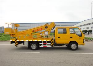 Quality 360º Rotation 14m Telescopic Boom Aerial Work Platform Truck with Two Row Cab wholesale