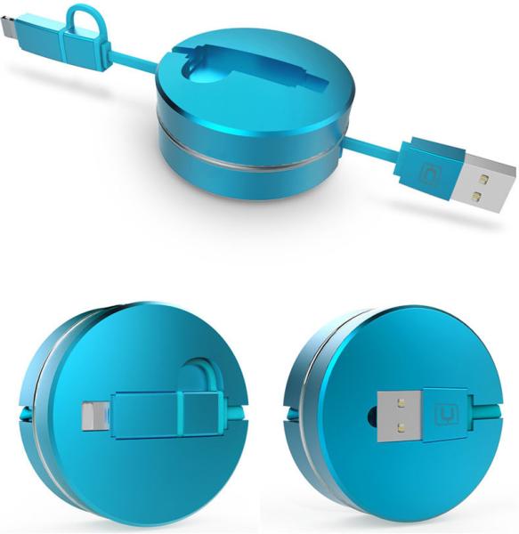 2 in 1 Fast Charging USB Data Cable for iPhoneX 6 7plus and Android rounded