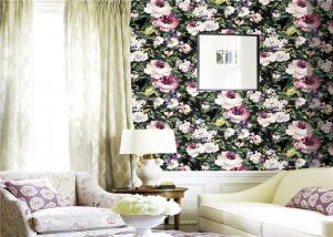 Quality Mould Proof 3d Natural Flowers Wallpaper For Home Decor , Eco Friendly wholesale