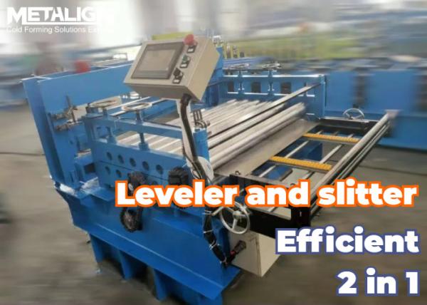 Efficient 0.8-1.5mm Slitting And Cutting Machine With Leveling Machine And
