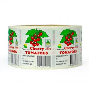 Quality CMYK Private Food Labels Waterproof Frost Proof Custom Fruit Label Stickers wholesale