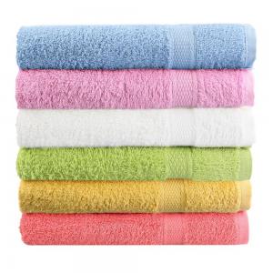 China Super Soft High Quality 100% Cotton Bath towel 70*140cm Solid Plain Dyed Bath Hotel Towel on sale