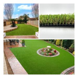 China 4x25m Landscaping Artificial Grass 35mm Synthetic Landscaping 1x3m on sale