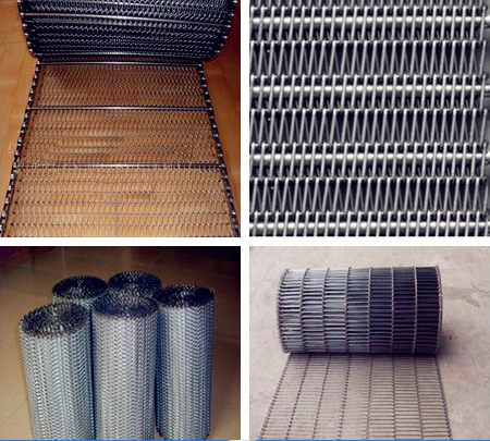 Stainless Steel Flexible Flat Wire Mesh Conveyor Belt For Bread Industry