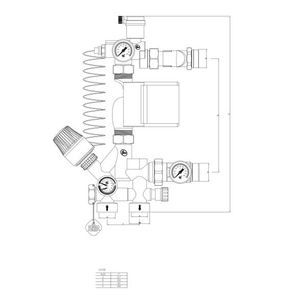 1.0 Mpa Thread Connection Water Mixing Unit