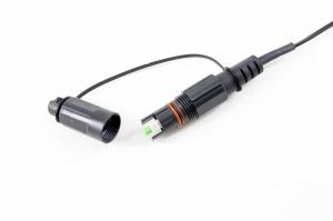 FTTA Optitap H Connector Compatible IP67 Mini IP SC Drop Wire Patch Cable Black LSZH Sheath 1~150m