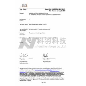 Guangdong Chuangwei Electronic Equipment Manufactory Certifications