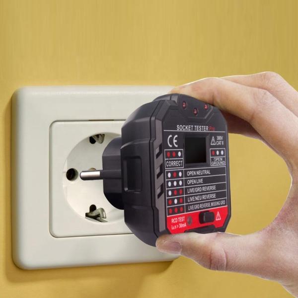 Cheap RoHS EU Version 48 Volt Socket Tester With RCD Test for sale