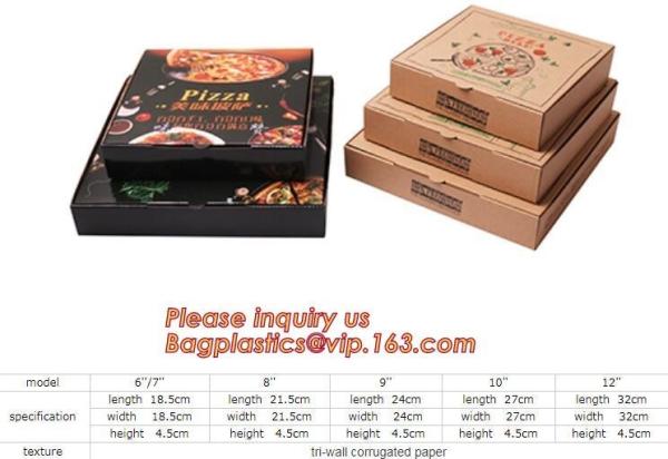 Cheap Kraft Pizza Paperboard Take Out Containers cheap pizza delivery box Packing Boxes,recyclable Pizza packaging boxes bagea for sale