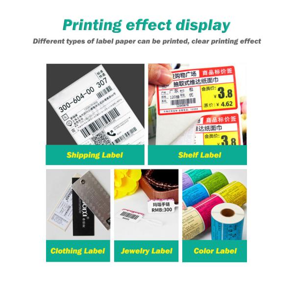 Label Express Waybill Product Price Sticker USB Bluetooth 4 Inch Thermal Barcode Printer For MAC OS Windows Android IOS