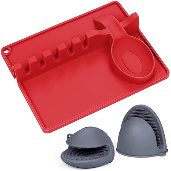 Quality 2 In 1 Silicone Utensil Rest Multifunctional Dishwasher Friendly wholesale