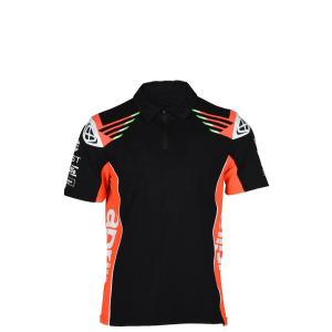 Quality Customized Designs Team Uniform Clothing Breathable Cotton Motor Racing Black Polo T Shirt for Men wholesale