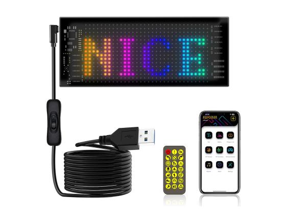 Flexible LED Sign Board 16*32 App Control Programmable Message Scrolling Display